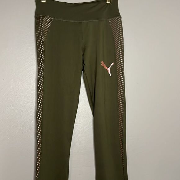 Puma Everyday Training Tight/ Leggings -Olive- Women's Small - Picture 4 of 8